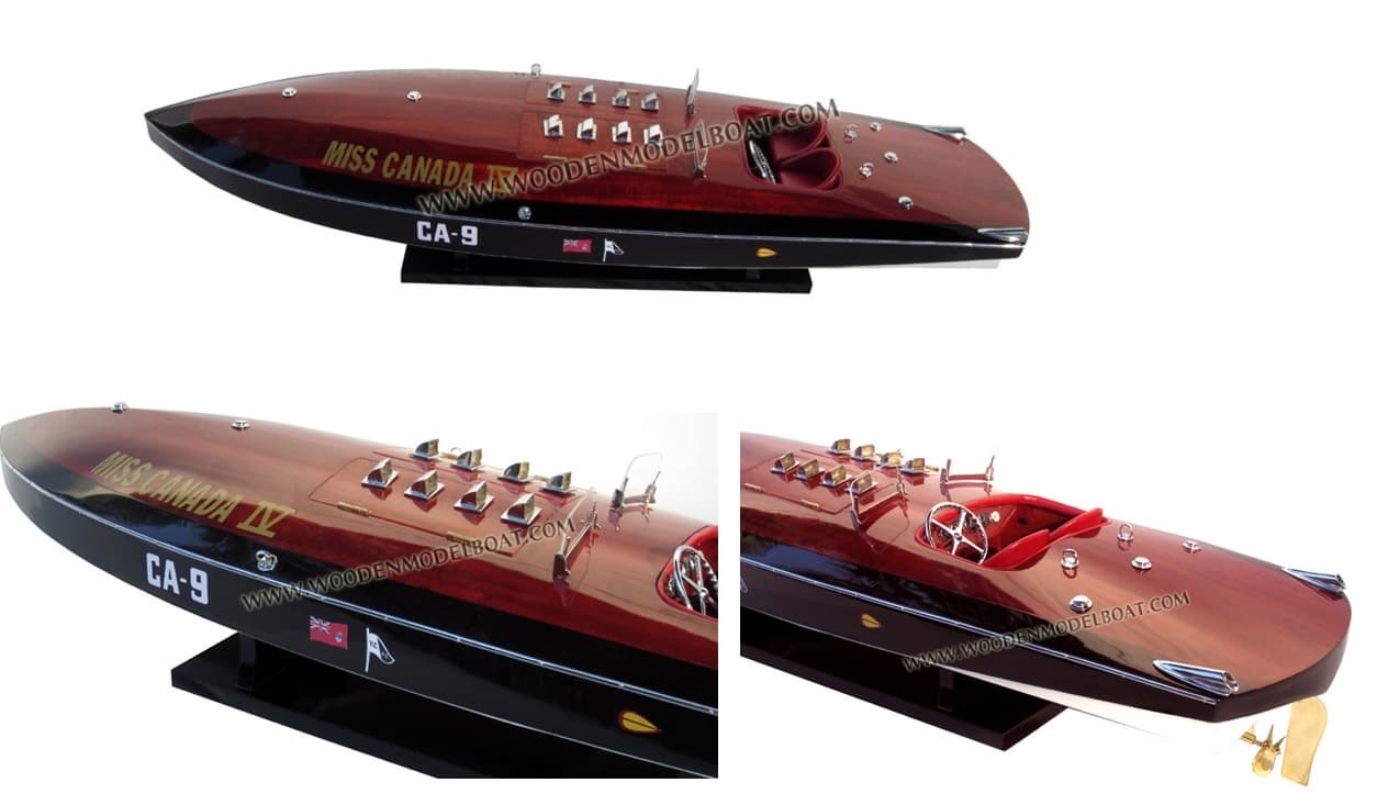 WOODEN MISS CANADA IV MODEL SPEED BOAT